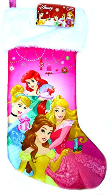 Disney Princess - 18" Full Printed Satin Christmas Stocking with Plush Cuff Disney Princess - 18" Full Printed Satin Christmas Stocking with Plush Cuff