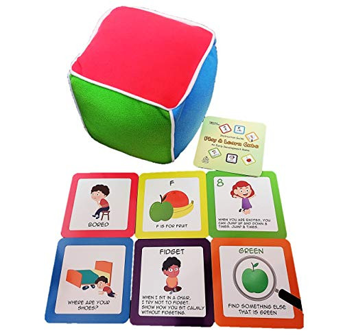 Thought-Spot Play  and  Learn Cube Game for Toddlers 18 Months and Up- Your Child's First Fun Learning Game! Teaches Colors Numbers Moods-Emotions Letters and Language Skills- Autism- ADHD