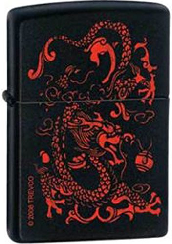 Zippo "Red Dragon" Black Matte Lighter 6251