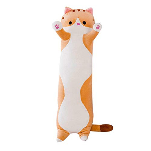 FakMe Cute Plush Cat Doll Stuffed Sleeping Pillow Soft Stuffed Kitten Pillow Doll Toy Gift for Kids Girlfriend FakMe Cute Plush Cat Doll Stuffed Sleeping Pillow Soft Stuffed Kitten Pillow Doll Toy Gift for Kids Girlfriend