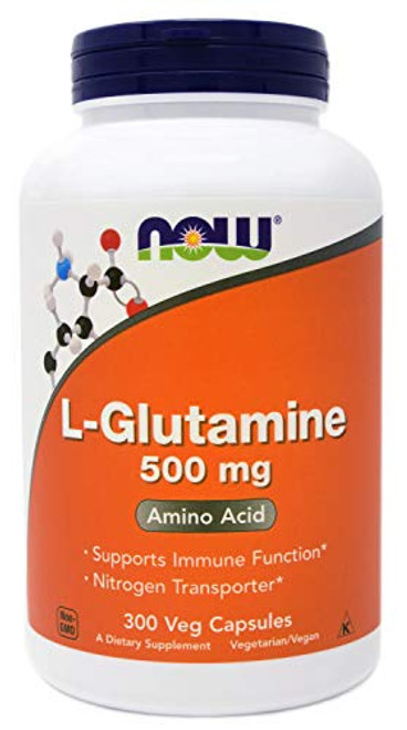 Now L-Glutamine 500 mg 300 Vegan Capsules - Non-GMO Vegan Kosher Now L-Glutamine 500 mg 300 Vegan Capsules - Non-GMO Vegan Kosher