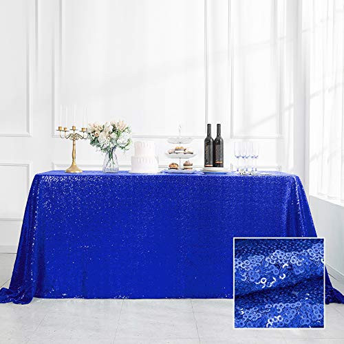 60"x102" Royal Blue Sequin Tablecloth Rectangular Glitter Royal Blue Table Cloths for Birthday Wedding Bridal Baby Shower Party Decorations 60"x102" Royal Blue Sequin Tablecloth Rectangular Glitter Royal Blue Table Cloths for Birthday Wedding Bridal Baby Shower Party Decorations