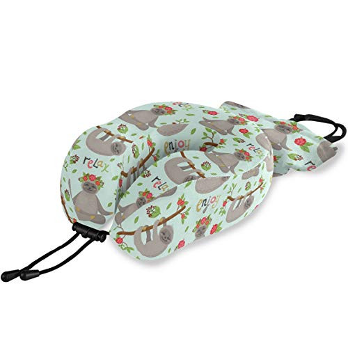 Cute Sloth Chin Supporting Travel Pillow - Supports The Head Neck and Chin in in Any Sitting Position