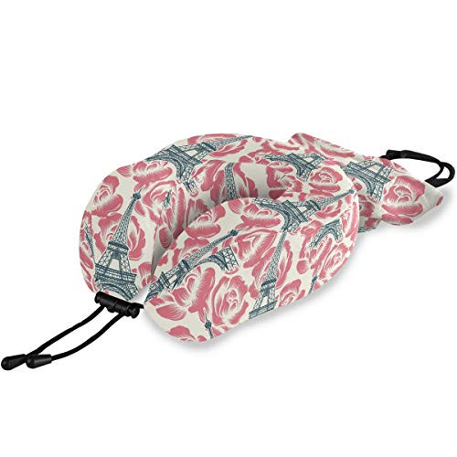 Paris Tower Chin Supporting Travel Pillow - Supports The Head Neck and Chin in in Any Sitting Position