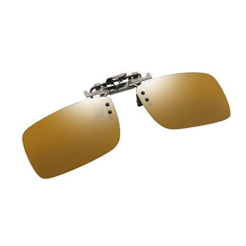 Polarized Clip-on Flip Up Metal Clip Rimless Sunglasses for Prescription Glasses