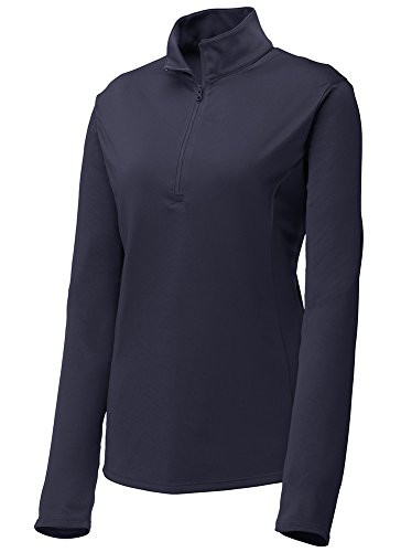 Dri-Equip Ladies Moisture Wicking 1-4-Zip Pullover-XS-TrueNavy