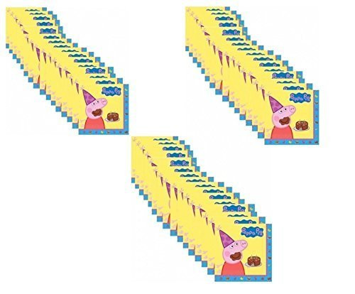 Peppa Pig Party Lunch Napkins Value Pack For 48 Guests! Peppa Pig Party Lunch Napkins Value Pack For 48 Guests!