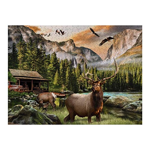 500 Piece Wooden Jigsaw Puzzle Elk Country Jigsaw Puzzles Fun Game Toys Birthday Gifts -Without Frame- 500 Piece Wooden Jigsaw Puzzle Elk Country Jigsaw Puzzles Fun Game Toys Birthday Gifts -Without Frame-