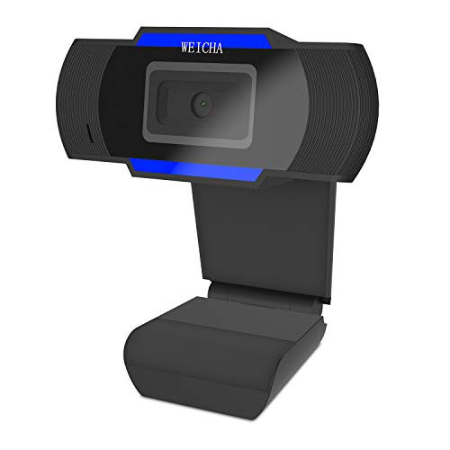 1080P HD Webcam with Microphone Webcam for Gaming Conferencing Laptop or Desktop Webcam USB Computer Camera for Mac Free-Driver Installation Fast Autofocus Blue