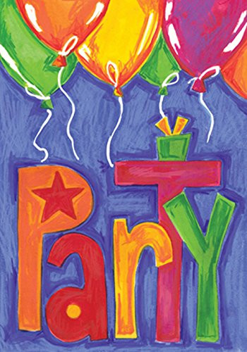 Toland Home Garden Party Balloons 28 x 40 Inch Decorative Colorful Celebrate Birthday House Flag