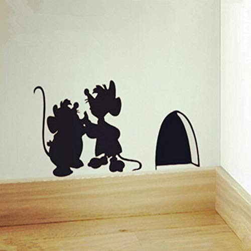 Non-Branded Muzimuzili Cinderella Mice Skirting Board Vinyl Sticker Wall Decal Mouse Hole Art Black-12X11Cm Non-Branded Muzimuzili Cinderella Mice Skirting Board Vinyl Sticker Wall Decal Mouse Hole Art Black-12X11Cm