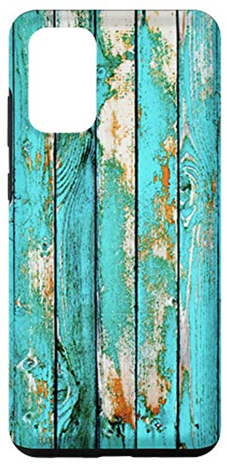 Galaxy S20 plus Turquoise Woodgrain Shiplap Rustic Farmhouse Wood Panels Case Galaxy S20 plus Turquoise Woodgrain Shiplap Rustic Farmhouse Wood Panels Case