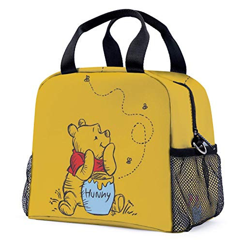 OAbear Winnie The Pooh Lunch Bag Large Insulated Water-Resistant Thermal Lunch Bag for Boating
