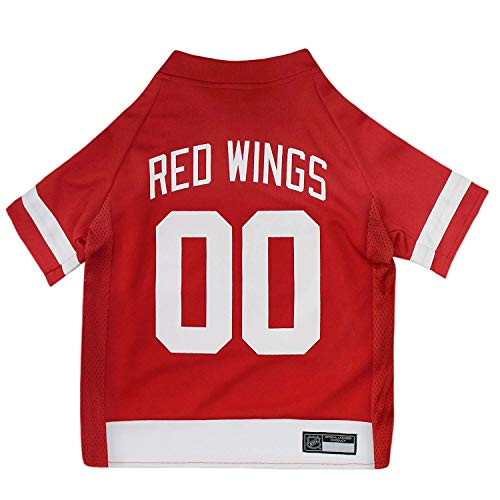 NHL Detroit Red Wings Jersey for Dogs  and  Cats X-Small. - Let Your Pet Be A Real NHL Fan!