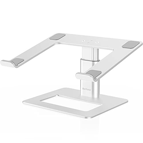 Laptop Stand BoYata Ergonomic Aluminum Height Adjustable Computer Stand Laptop Holder for Desk Compatible with MacBook Pro-Air Dell Lenovo HP Samsung More Laptops 11-17"