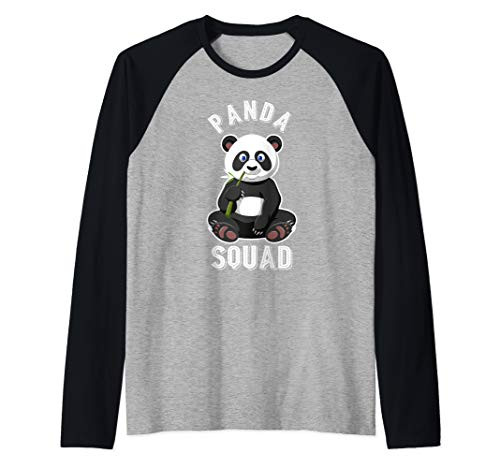 Panda Squad Funny Bamboo Panda Lover Gift Raglan Baseball Tee