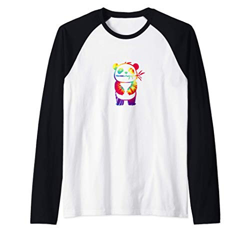 Bamboo Pete Tie Dye Panda Raglan Baseball Tee