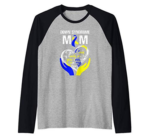 Down Syndrome Mom Costume World Down Syndrome Day Raglan Baseball Tee