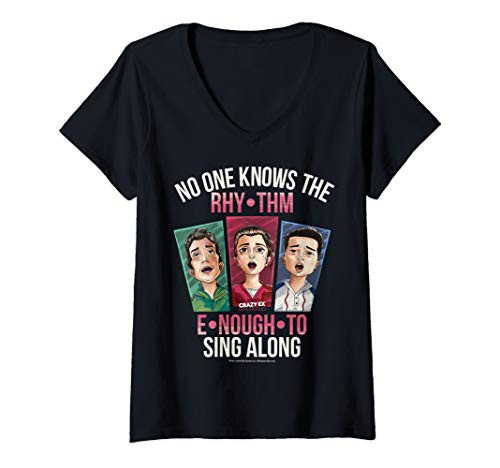 Womens Crazy Ex Girlfriend No One Knows The Rythym Trio Panels V-Neck T-Shirt