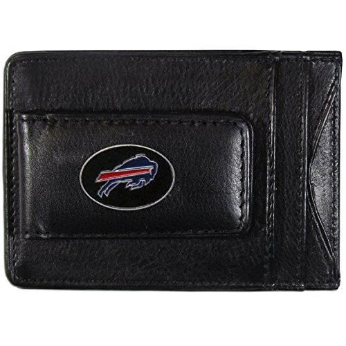 NFL Siskiyou Sports Mens Buffalo Bills Leather Cash  and  Cardholder One Size Black
