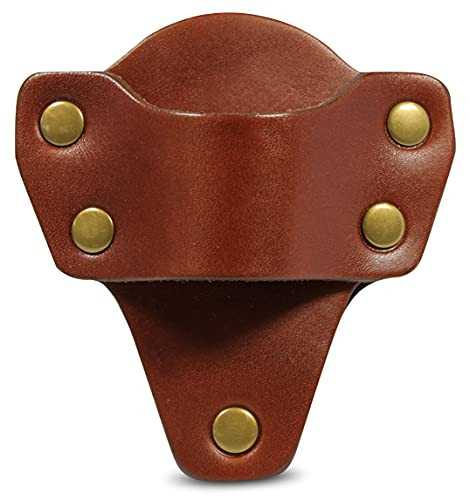 American Bench Craft Flashlight Holster fits STREAMLIGHT PolyTac 88850  and  STREAMLIGHT ProTac 1L-1AA Tactical Leather Flashlight Holster Flashlight Belt Holder -Brown-