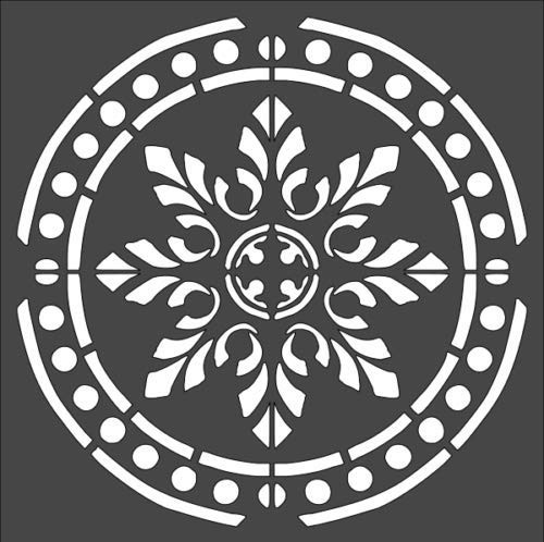 1-8x8 inch Custom Cut Stencil Shield Tile Design -AD-23-
