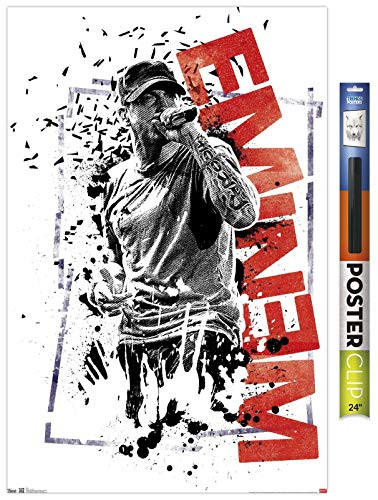 Trends International Eminem - Crumble Wall Poster 22.375" x 34" Premium Poster  and  Clip Bundle