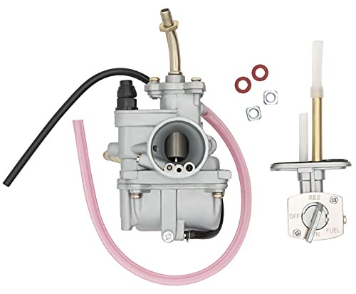 TTR 90 Carburetor for Yamaha TTR90 TTR90E Carb Parts Replace 5HN-14101-00-00 5HN-14101-10-00 with Fuel Switch Valve Petcock - TTR 90 Carburetor Rebuild Kit by Yolik