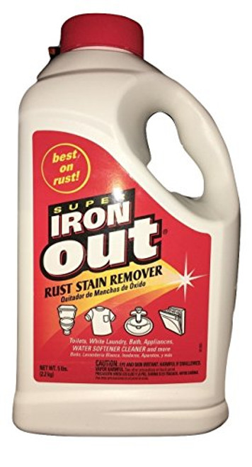 Iron Out IO65N Rust Stain Remover Multi Purpose Rust Stain Remover for Toilets White Laundry Sinks Tubs Tile and More -5 Pounds 1 Pack- -5 Pounds 1 Pack-
