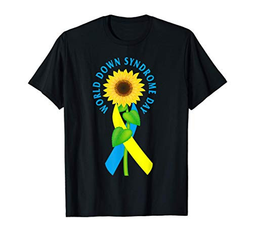 World Down Syndrome Day Awareness T21 Blue Yellow Ribbon Mom T-Shirt World Down Syndrome Day Awareness T21 Blue Yellow Ribbon Mom T-Shirt