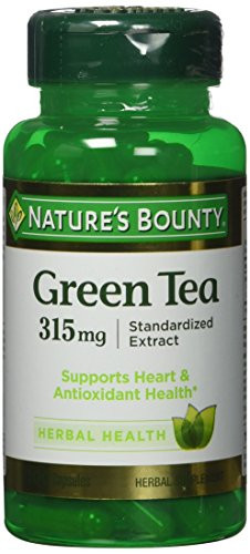 Nature's Bounty Green Tea Extract 315 mg -Contains EGCG- 200 Capsules -2 X 100 Count Bottles-