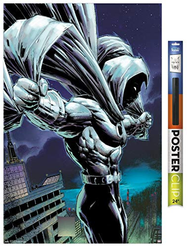 Trends International Marvel Comics - Moon Knight - Cover #10 Wall Poster 22.375" x 34" Premium Poster  and  Clip Bundle