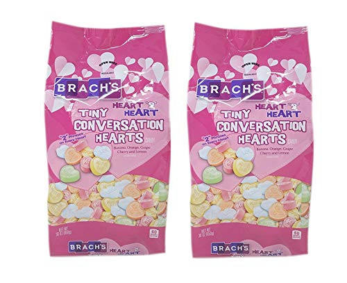 Brach's Tiny Conversation Hearts Heart "2" Heart Assorted Flavors 60 Ounces