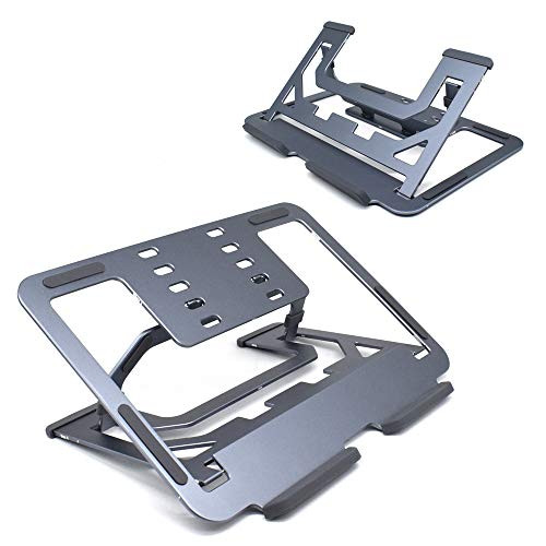 Adjustable Laptop Stand Ergonomic Portable Computer Stand with Heat-Vent to Elevate Laptop Aluminum Computer Riser Holder Compatible with 10 to 17 Inches Office Home Laptop Stand -Black- Adjustable Laptop Stand Ergonomic Portable Computer Stand with Heat-Vent to Elevate Laptop Aluminum Computer Riser Holder Compatible with 10 to 17 Inches Office Home Laptop Stand -Black-