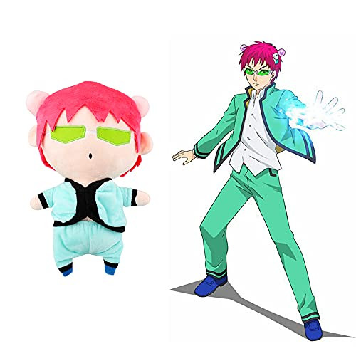 Cute Saiki Kusuo Plush Toy Doll Anime The Disastrous Life of Saiki K. Stuffed Figure Ornament Saiki Kusuo no Psi Nan Plush Doll Pillow Cushion for Home Decoration Collection Christmas Birthday Gift