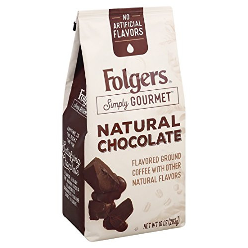 Folgers Simply Gourmet Flavored Ground Coffee with Other Natural Flavors, Chocolate, 10 Ounce