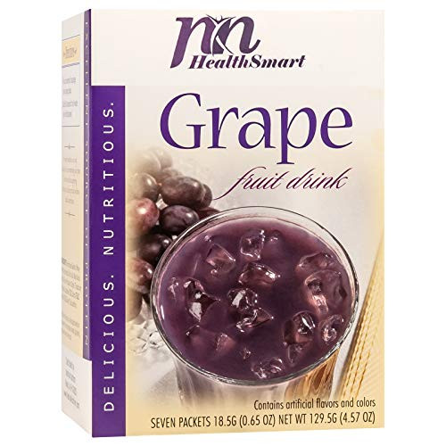 HealthSmart Grape Protein Fruit Drink 15g Protein Low Calorie No Carbs No Sugar No Fat KETO Diet Friendly Ideal Protein Compatible 7 Count Box