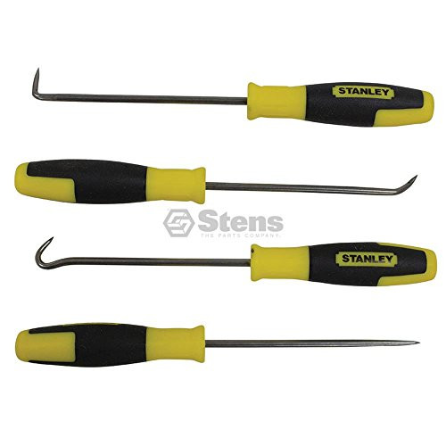 Stens 751-185 Metal Pick Hook Set 6" Angle Hook Full Hook 90 Degree Hook Straight Pick Slip-Resistant Rubber Grip 4 Pieces Set