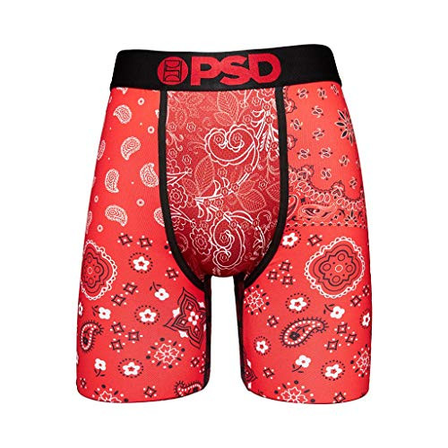 PSD Men's Boxer Brief -Red-Hype RED Bandana L-