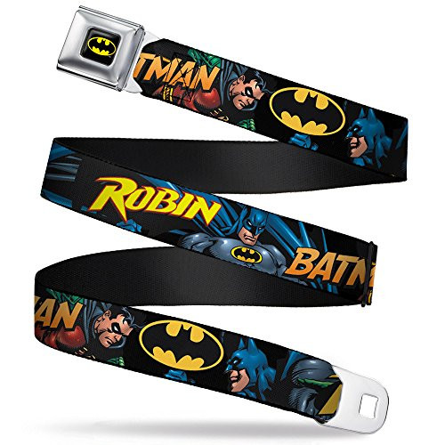 Buckle-Down Belts Buckle-down Seatbelt Batman Robin Wbm060 Belt Multicolor 1.5 Wide - 32-52 Inches in Length US