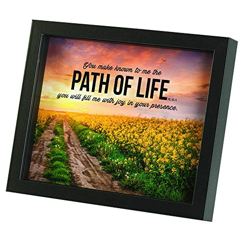 Dicksons Make Your Own Path of Life Yellow Meadow 11 x 9 Wood and Glass Decorative Wall and Tabletop Frame