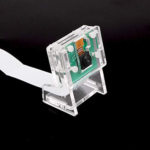 Raspberry Pi Camera 5 Megapixels 1080p/30fps 65 Degrees View Angle 5MP Mini Camera Video Module for RPi3B+/3B/2B+/2B/Zero/Zero W, with Acrylic Holder(RPI Official Camera Support) and FFC Flex Cable
