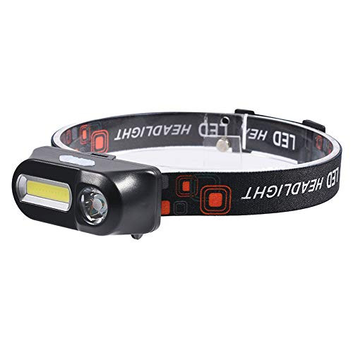WitMoving Headlamp 18650 USB Rechargeable Headlamp 2 Light Waterproof COB LED Head Lamp Flashlight for Camping Hiking Outdoors(Battery Included)