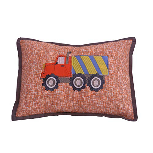 Bacati Construction Multicolor Boys Cotton Dec Pillow