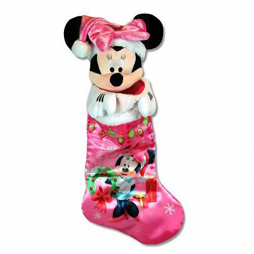 Just Play 1 X Disney Minnie Mouse 18" Satin Stocking Full Printed Plush Just Play 1 X Disney Minnie Mouse 18" Satin Stocking Full Printed Plush