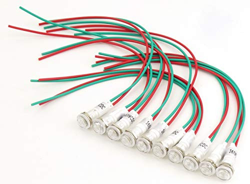 10 YC-9WRT-23W-220-10 YuCo CE Listed 9MM Compact Panel Mount Indicator LED Pilot Light White 220V AC
