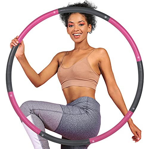 Gymera Weighted Hula Hoop for Weight Loss - Full Body Low Impact Fun Aerobic Exercise to Burn Calories at Home