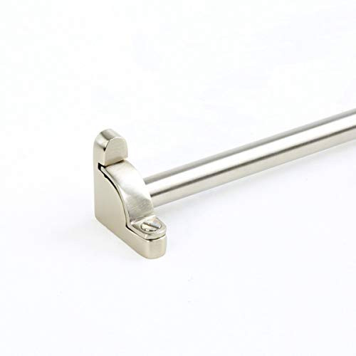 Renovators Supply Manufacturing Brushed Satin Nickel Round Carpet Rods for Stairs Runner Rod Holder Includes Brackets and Hardware 39 5-8 Inch