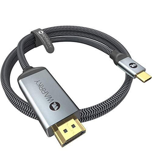 WARRKY 4K DisplayPort to HDMI  plus 4K USB C to HDMI Cable 6ft Bundle