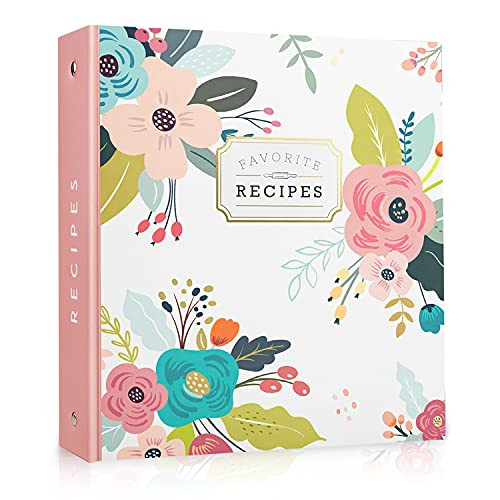 Recipe Binder 3 Ring Organizer Blank recipe book 8.5" x 9.5" with 50 blank recipes cards -4x6- Full Page Dividers Plastic Page Protectors recipe book to write in your own recipes Recipe Binder 3 Ring Organizer Blank recipe book 8.5" x 9.5" with 50 blank recipes cards -4x6- Full Page Dividers Plastic Page Protectors recipe book to write in your own recipes